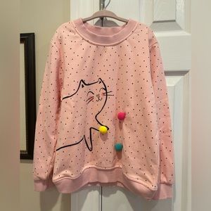 Cat Pom Pom Sweatshirt 🐈